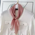 Elegant lightweight pink pleated scarf with contrast edging for versatile neck decoration - 60CM / Dusty Pink