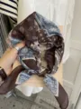 Elegant 58cm cotton linen square scarf featuring brown and blue paisley bandana pattern - Sun Flower Paisley / Brown Border