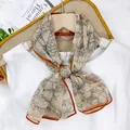 Elegant floral print sheer long scarf for women, 35x140cm stylish summer sun protection wrap. - 35*140cm / Camellia