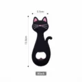 Lindo abrebotellas con forma de gato negro e imán de nevera, altura de 13,8 cm. - 13.8cmx5.5cm / Negro
