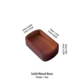 Rectangular solid wood base tray for spice rack organizer, 11x6.6x3cm dimensions, 66g weight. - Solid Wood Base