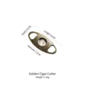 Ornate vintage engraved gold cigar cutter accessory with 23mm diameter stainless blade - Gold Cigar Cutter