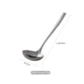 Large stainless steel soup ladle with hammered texture and long handle in silver - L / Silver