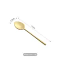 Matte gold 304 stainless steel coffee spoon with 11cm length, elegant stirring tea spoon - Matte Gold