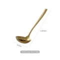 Premium large gold hammered stainless steel soup ladle with long ergonomic handle - L / Gold