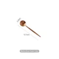 Elegant matte rose gold 304 stainless steel coffee spoon featuring a long handle and round bowl - Matte Rose Gold