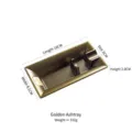Professional golden alloy cigar ashtray with large slot and dimensions 16x8.5cm - Gold Ashtray Tray