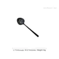 Elegant matte black 304 stainless steel coffee spoon with decorative gold leaf pattern - Matte-Botanical Style / 11x2.7cm / Black