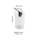 Medium clear acrylic oil and vinegar dispenser bottle with a silver metallic pourer lid - Medium Oil and Vinegar Bottle
