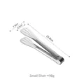 Professional short silver 304 stainless steel food tongs for steak 23.8cm and 98g weight - Cornet / Silver