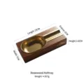 Luxurious mahogany and gold alloy cigar ashtray with 2cm wide slot and weighted base. - Rosewood Ashtray