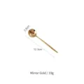 Elegant mirror gold finish 304 stainless steel dessert coffee spoon with long handle - Mirror Gold