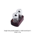 Nordic seasoning set with 2 acrylic powder bottles and 1 solid wood base, 155g weight - 2 Single-hole Shakers + Base