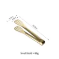 Gold stainless steel steak tong 23.8cm short size weighted 98g - Cornet / Gold