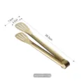 Large 28.5cm Golden 304 Stainless Steel Food Tongs for Steak BBQ and Kitchen Use - Long Size / Gold