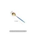 Iridescent gold stainless steel spoon with mirror finish, 12.3cm length - Mirror Iridescent Gold
