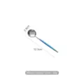 Iridescent 304 stainless steel coffee spoon with 12.3cm long handle and mirror silver finish - Mirror Iridescent Silver