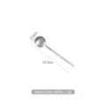 High-quality matte white silver 304 stainless steel coffee spoon with 12.3cm handle - White Silver