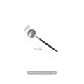 Matte black and silver 304 stainless steel coffee spoon with 12.3cm length - Black Silver