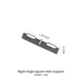 Repose-couverts en acier inoxydable 304 avec fente, longueur 10,5 cm, poids 46 g - Repose-Couverts / Angle Droit Carré / Argent