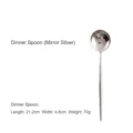 Mirror silver 304 stainless steel dinner spoon with a sleek round handle design - Dinner Spoon