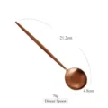 Elegant matte rose gold dinner spoon with 21.2cm length and round handle design - Dinner Spoon