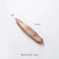 Elegant rose gold willow leaf design chopstick rest holder for sophisticated dining - Matte Rose Gold