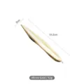 Premium mirror gold leaf-shaped chopstick rest holder 15.2cm length kitchen accessory - Matte Gold