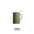 Taza de camping de acero inoxidable 304 verde militar con capacidad 350ml - +3.50 / Color Sólido / Verde Militar