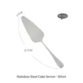 Silver stainless steel cake server with serrated edge, 22.7cm length kitchen tool - 22.7cmx4.7cm / Silver