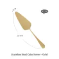 Premium golden stainless steel cake server with dimension markings for home baking - 22.7cmx4.7cm / Gold