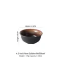 4.5 inch Japanese retro ceramic bowl, 11.5cm wide, 4.8cm high, 230ml capacity - 4.5 Inch Jinzhong Bowl / 230ml