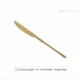 Mirror finish gold 304 stainless steel main dinner knife with creative bamboo joint handle - Dinner Knife / 1 Piece (23.3cm) / Mirror Gold