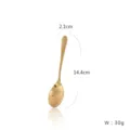 Mirror gold finish stainless steel teaspoon for dessert measuring 14.4cm and weighing 30g - Tea Spoon