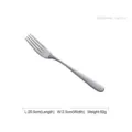 Polished stainless steel main dining fork for western tableware set, 20.5cm length - Dinner Fork