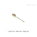 Gold 304 stainless steel tea spoon with elegant bamboo handle design, 14cm length. - Tea Spoon / 1 Piece (14cm) / Mirror Gold