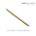 Luxurious gold stainless steel dinner knife from HOHER series for Western dining. - Dinner Knife