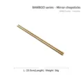 Premium golden 304 stainless steel chopsticks with bamboo-inspired design 23.5cm length - Chopsticks / 1 Pair (23.5cm) / Mirror Gold