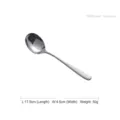 HOHER series stainless steel soup spoon with 17.5cm length and 4.5cm width. - Soup Spoon