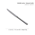 Minimalist polished stainless steel dessert knife with 21cm length for elegant dining - Dessert Knife