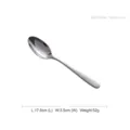 HOHER stainless steel dessert spoon variant with 17.8cm length and 52g weight - Dessert Spoon