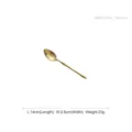 Elegant matte gold stainless steel tea spoon with bamboo-inspired handle design, 14cm long - Tea Spoon / 1 Piece (14cm) / Matte Gold