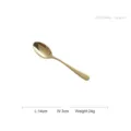 Elegant golden stainless steel tea spoon from the HOHER series, 14cm length for dessert - Tea Spoon