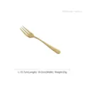 Luxury golden stainless steel cake fork, 15.7cm dessert fork for fruits and snacks - Cake Toppers