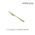 Luxury golden stainless steel fruit fork 14.7cm minimalist dessert tableware - Fruit Fork