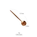 Premium matte rose gold stainless steel coffee spoon with elegant slim round handle design - Coffee Spoon