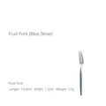 Elegant blue and silver stainless steel fruit fork with 13.6cm length for desserts. - Fruit Fork / Blue Silver