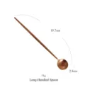 Elegant rose gold matte finish stainless steel long-handled spoon for coffee and desserts - Long Handle Spoon