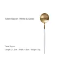 Portuguese 304 stainless steel main spoon in white and gold finish - Dinner Spoon (White Gold) / Platinum
