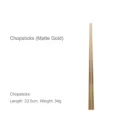 Premium 304 stainless steel matte gold chopsticks with 23.5cm length and 34g weight specification - Chopsticks / Matte Gold